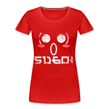 Japanimation Kanji - Frauen Premium Bio T-Shirt - Rot - Vorne - Mia (176cm)