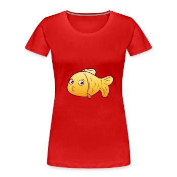 Goldfisch - Frauen Premium Bio T-Shirt - Rot - Vorne - Mia (176cm)