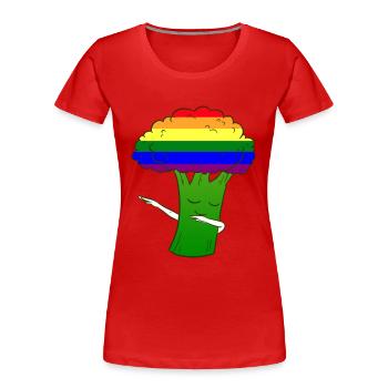 LGBT Broccoli - Frauen Premium Bio T-Shirt - Rot - Vorne - Mia (176cm)