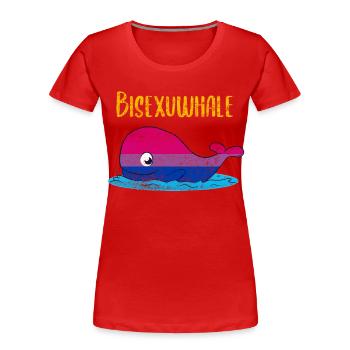 Bisexuwhale Bisexual Bisexual Funny Bisexual - Women's Premium Organic T-Shirt - red - Front - Mia (176cm)