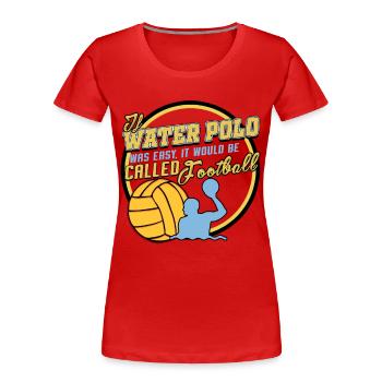 Wasserball - Frauen Premium Bio T-Shirt - Rot - Vorne - Mia (176cm)