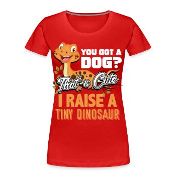 Gecko Eidechse - Frauen Premium Bio T-Shirt - Rot - Vorne - Mia (176cm)