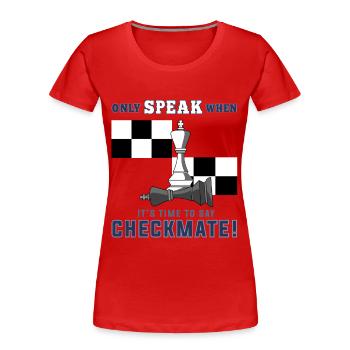 Chess, chess checkmate, chess pawns - Women's Premium Organic T-Shirt - red - Front - Mia (176cm)