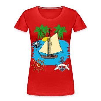 Expedition Adventure Travel Travel Agency Tour - Women's Premium Organic T-Shirt - red - Front - Mia (176cm)