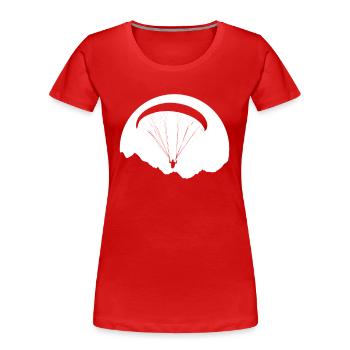 Gleitschirm Pilot Paraglider Gleitsegeln - Frauen Premium Bio T-Shirt - Rot - Vorne - Mia (176cm)