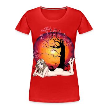 Waldbewohner Elfe Troll Fabelwesen Fantasy Mädchen - Frauen Premium Bio T-Shirt - Rot - Vorne - Mia (176cm)