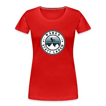 Calves instead of charging - Women's Premium Organic T-Shirt - red - Front - Mia (176cm)