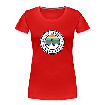 Aventure en plein air Bavière - T-shirt bio Premium Femme - rouge - Devant - Mia (176cm)