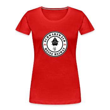 Schwarzwald meine Heimat - Frauen Premium Bio T-Shirt - Rot - Vorne - Mia (176cm)