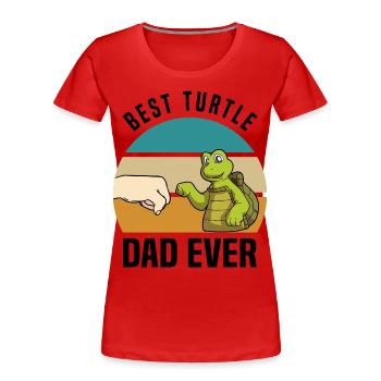Tortoises - Women's Premium Organic T-Shirt - red - Front - Mia (176cm)
