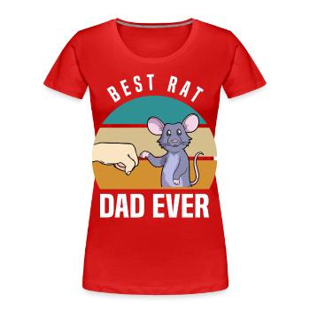 Ratten Liebhaber | Ratte Haustiere Tiere Geschenke - Frauen Premium Bio T-Shirt - Rot - Vorne - Mia (176cm)