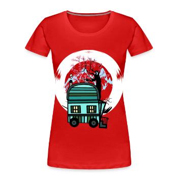 Trailer Naturfreund Freizeit Frühling Natur Alm - Women's Premium Organic T-Shirt - red - Front - Mia (176cm)