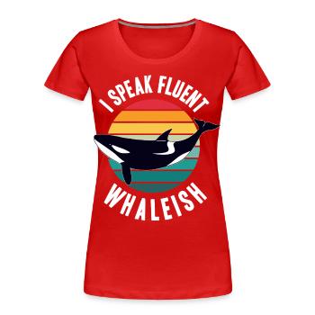 Wale beobachten - Frauen Premium Bio T-Shirt - Rot - Vorne - Mia (176cm)