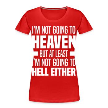 Atheismus - Frauen Premium Bio T-Shirt - Rot - Vorne - Mia (176cm)