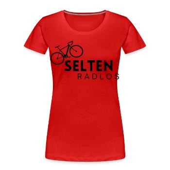 Selten Radlos - Frauen Premium Bio T-Shirt - Rot - Vorne - Mia (176cm)
