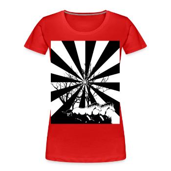 Fantasy Chevaux Sauvages Cheval Chevaux Poney - T-shirt bio Premium Femme - rouge - Devant - Mia (176cm)