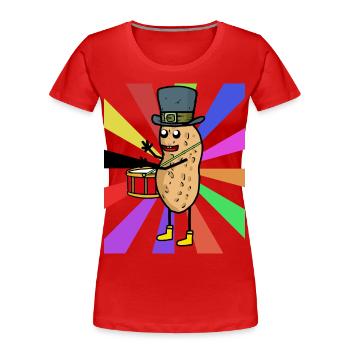 Erdnuss Trommler Geburtstag Geburtstagsgeschenk - Frauen Premium Bio T-Shirt - Rot - Vorne - Mia (176cm)