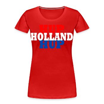 Hup holland hup - Frauen Premium Bio T-Shirt - Rot - Vorne - Mia (176cm)