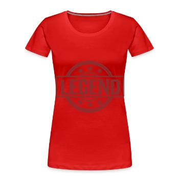 Légende en rouge - Légende en rouge - T-shirt bio Premium Femme - rouge - Devant - Mia (176cm)
