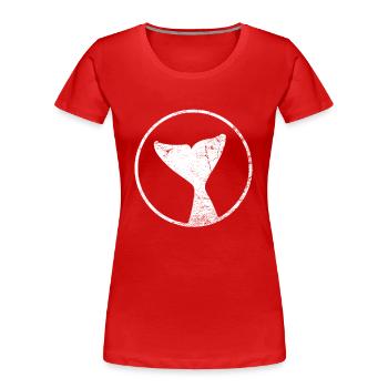 Illustration de cachalot de baleine - T-shirt bio Premium Femme - rouge - Devant - Mia (176cm)