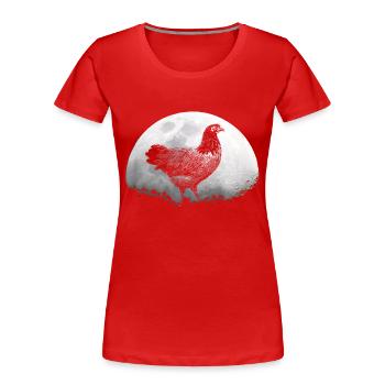 Éleveur de poulet volaille Barbican - T-shirt bio Premium Femme - rouge - Devant - Mia (176cm)