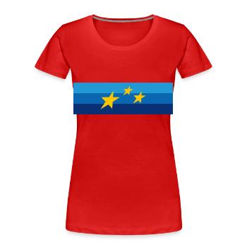 European Champ - Women's Premium Organic T-Shirt - red - Front - Mia (176cm)