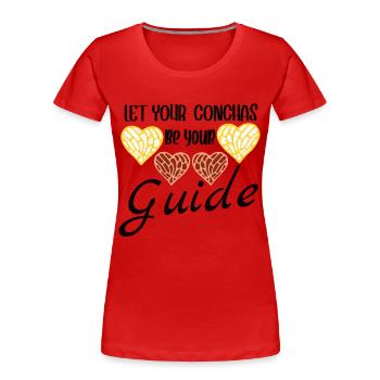 Humour espagnol Conchas Pain mexicain - T-shirt bio Premium Femme - rouge - Devant - Mia (176cm)