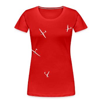 Glider Gliding Gliding Glider - Women's Premium Organic T-Shirt - red - Front - Mia (176cm)