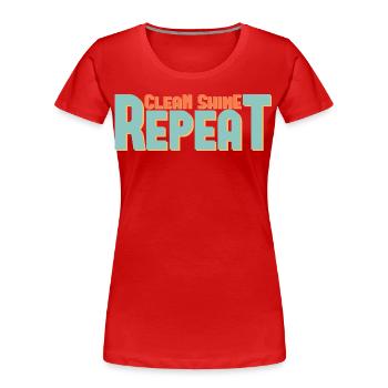 Clean Shine Repeat Detailer Accordeur d’amoureux de voiture - T-shirt bio Premium Femme - rouge - Devant - Mia (176cm)