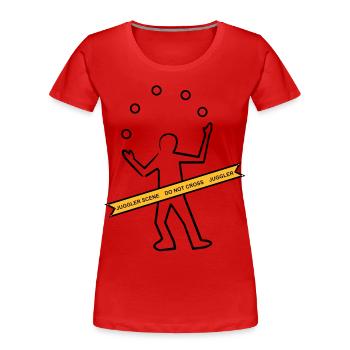 Jongleur - Frauen Premium Bio T-Shirt - Rot - Vorne - Mia (176cm)