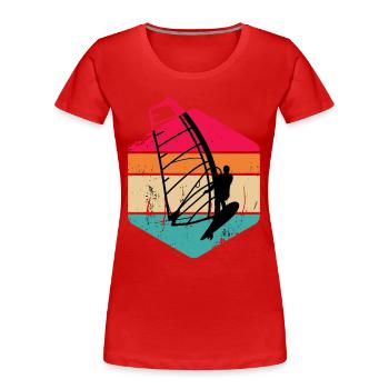 Kitesailing - Women's Premium Organic T-Shirt - red - Front - Mia (176cm)