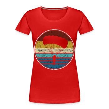 parachute - T-shirt bio Premium Femme - rouge - Devant - Mia (176cm)