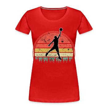 Basketball player - Basketball - BBall - Basketball - Women's Premium Organic T-Shirt - red - Front - Mia (176cm)