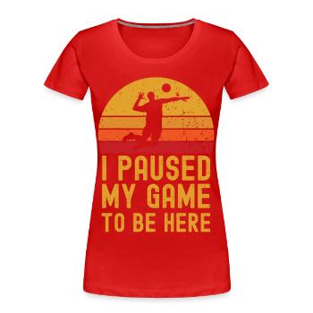 Volleyball retro vintage - Frauen Premium Bio T-Shirt - Rot - Vorne - Mia (176cm)