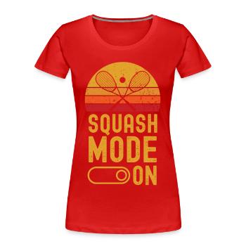 Mode Squash sur rétro vintage - T-shirt bio Premium Femme - rouge - Devant - Mia (176cm)