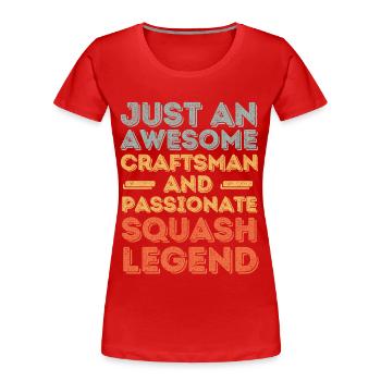 Artisan Squash rétro - T-shirt bio Premium Femme - rouge - Devant - Mia (176cm)