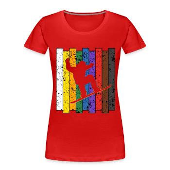 Snowboarding - Women's Premium Organic T-Shirt - red - Front - Mia (176cm)
