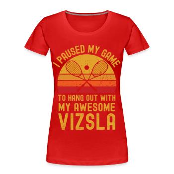 Squash und Vizsla - Frauen Premium Bio T-Shirt - Rot - Vorne - Mia (176cm)