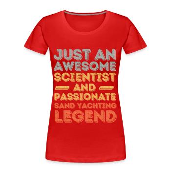Wissenschaftler Strandsegeln retro - Frauen Premium Bio T-Shirt - Rot - Vorne - Mia (176cm)