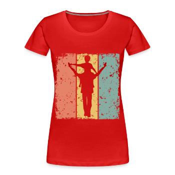 Fête des pères rétro - T-shirt bio Premium Femme - rouge - Devant - Mia (176cm)