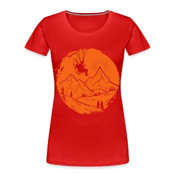 Paramoteur - T-shirt bio Premium Femme - rouge - Devant - Mia (176cm)
