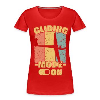 Gliding retro - Women's Premium Organic T-Shirt - red - Front - Mia (176cm)