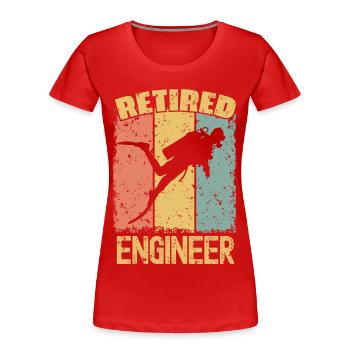 Taucher pensionierter Ingenieur - Frauen Premium Bio T-Shirt - Rot - Vorne - Mia (176cm)