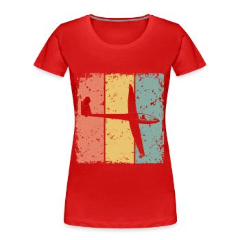 Gliding retro - Women's Premium Organic T-Shirt - red - Front - Mia (176cm)