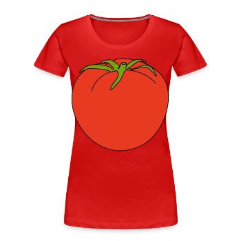 Tomate - T-shirt bio Premium Femme - rouge - Devant - Mia (176cm)