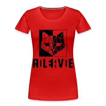 Schrödinger's cat Dead and Alive - Women's Premium Organic T-Shirt - red - Front - Mia (176cm)