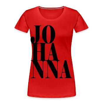 Johanna Nom Prénom Police moderne Word Art - T-shirt bio Premium Femme - rouge - Devant - Mia (176cm)