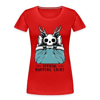 Wendigo Chemise de sieste officielle - T-shirt bio Premium Femme - rouge - Devant - Mia (176cm)