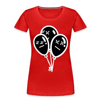 Ballons Ballons Halloween Sombre - T-shirt bio Premium Femme - rouge - Devant - Mia (176cm)