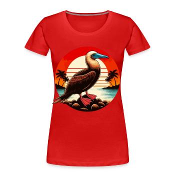 Rotfußtölpel Galapagos - Frauen Premium Bio T-Shirt - Rot - Vorne - Mia (176cm)